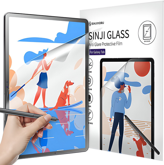 신지모루 태블릿 저반사 지문방지 소프트 필기감 액정보호필름, 1개