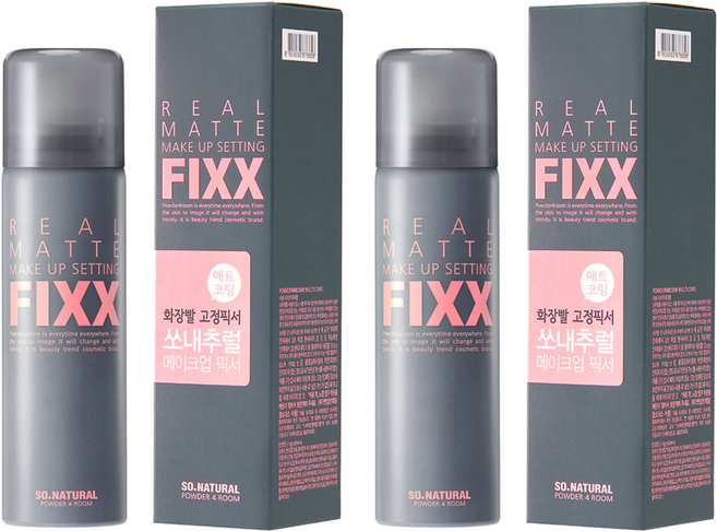쏘내추럴 파우더포룸 리얼 매트 메이크업 세팅 픽서, 75ml, 2개