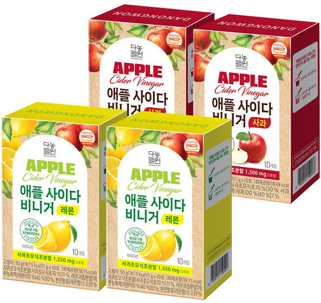 다농원 애플 사이다 비니거 사과20T+레몬20T, 상세페이지참조, 50g, 1개