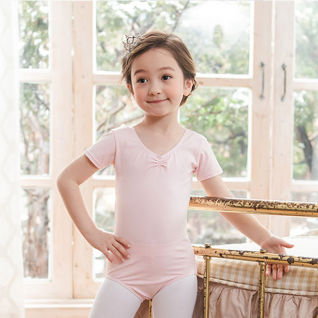 베베샤 여아용 반팔 레오타드