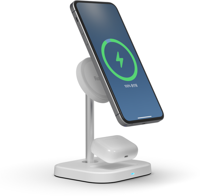 라온 2in1 맥세이프 무선충전기 아이폰 에어팟 버즈무선충전