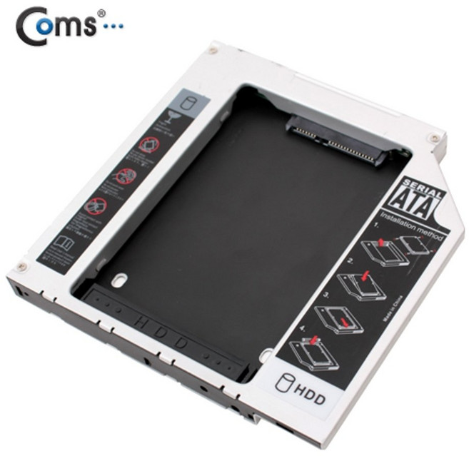 Coms 노트북용 멀티부스트 HDD SSD 추가 설치용 12.7mm / ES101, 1