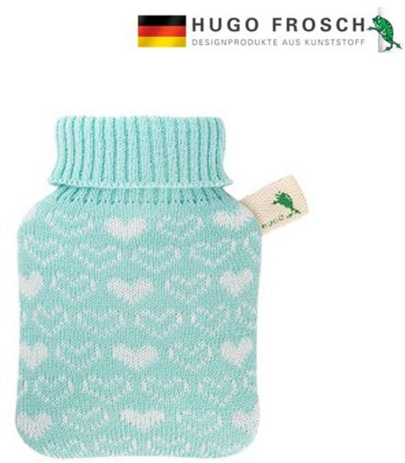 독일 휴고프로쉬 보온물주머니 미니핫팩 어린이용 벨루어 커버 민트 하트 0.2L, 02.벨루어 민트 캣 0.2L