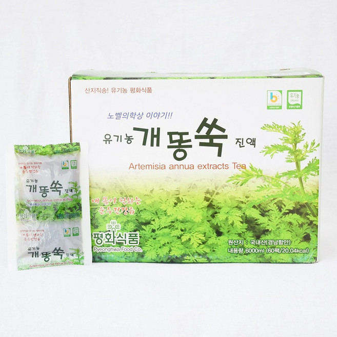 평화식품 함안 유기농 개똥쑥진액, 60개, 100ml