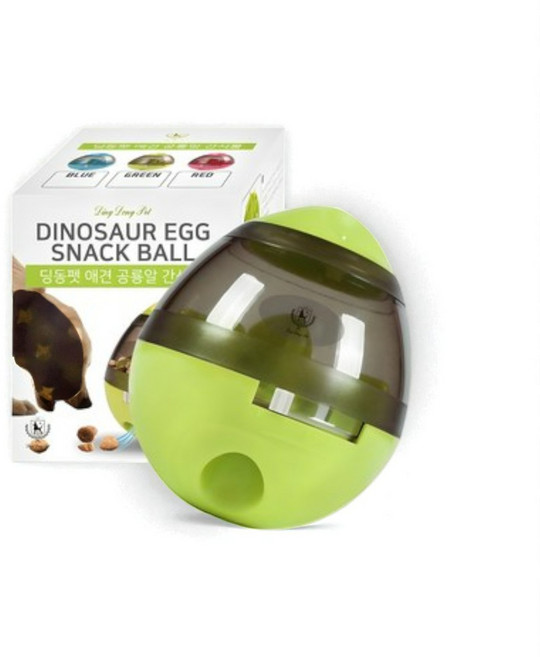 딩동펫 반려견 공룡알 간식볼, 그린, 1개