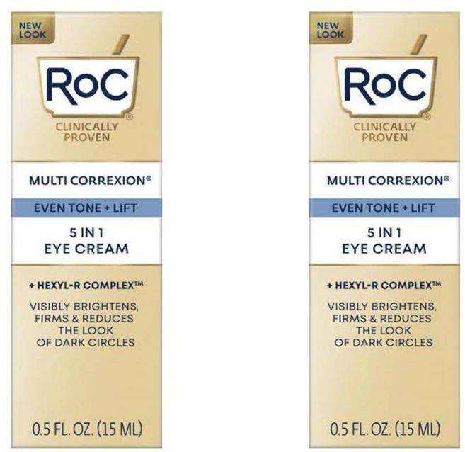 록 멀티 코렉션 톤 리프트 5in1 아이크림 15ml 2개 RoC Multi Correxion Even Tone + Lift 5in1 Eye Cream 15ml - 쿠팡
