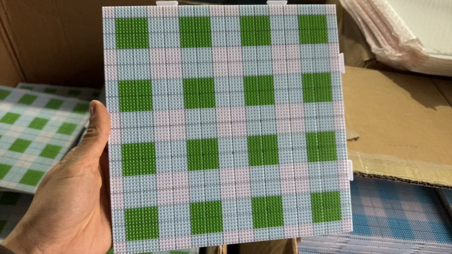 78釘拼豆豆板.6mm長釘加厚耐高溫防燙拼豆大板墊小紅書畫線彩色, 1個, 78釘綠色畫線板一塊