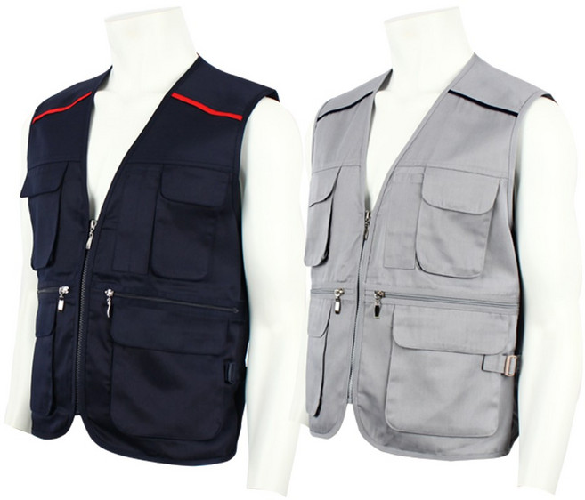 더맨월드 2장세트 봄가을 남성용 MK면TC조끼 작업 등산 낚시