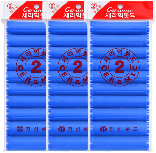 오라이브 진성 셀프파마 세라믹 헤어 롯드 2호, 3개, 파랑