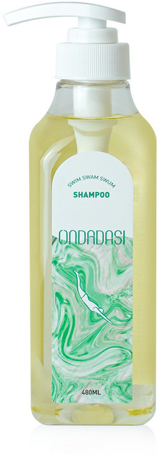 온다다시 수영장 샴푸 염소제거 두피 단백질 비듬 손상모 지성, 1개, 480ml