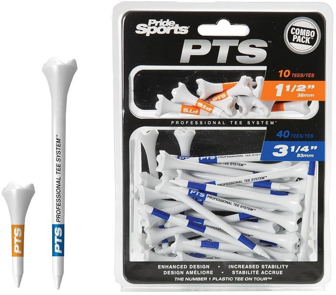 Pride 퍼포먼스 프로페셔널 티 꽂이 시스템 플라스틱 골프 티 꽂이 블루 30개입 83mm, 3-1/4" and 1-1/2"