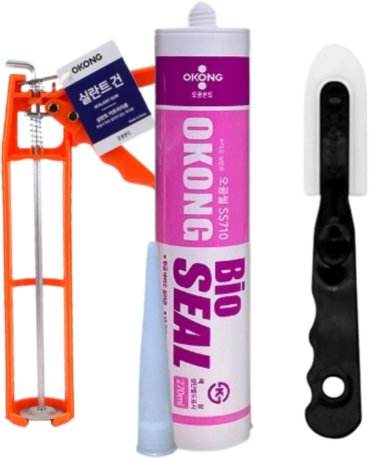 오공 욕실 실리콘 보수세트 270ml, 1개, 백색