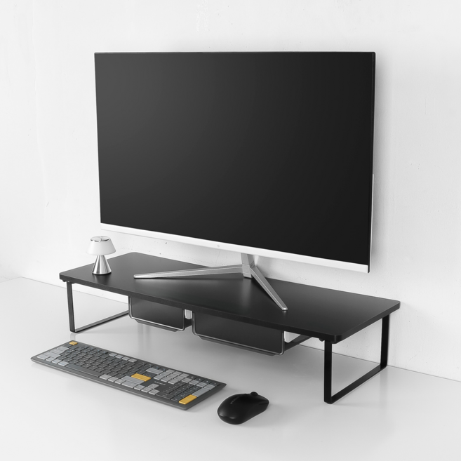 플레이기어 와이드 모니터받침대 높이15cm, 1개, 블랙(75HK)