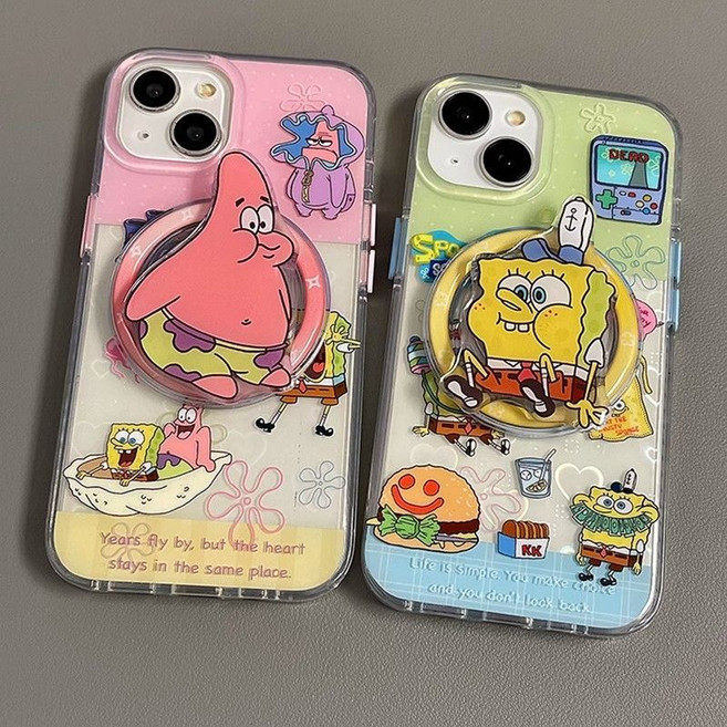 티류으스 스폰지밥 캐릭터 아이폰 케이스 그립톡홀더 폰케이 맥세이프 호환 케이스
