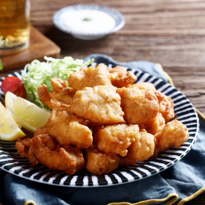 순살 치킨 가라게 1kg 가라아게 후라이드 닭다리살 간편조리 간식 맥주안주, 1개