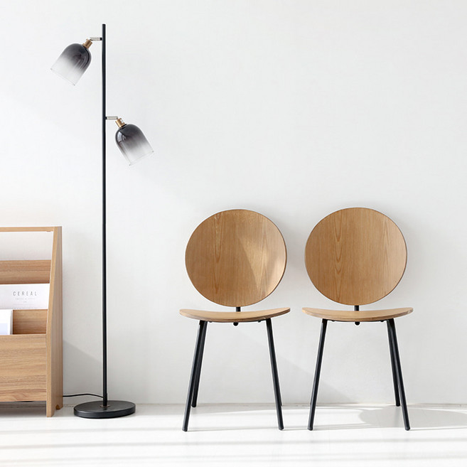 마켓비 GYOSIL 빈티지의자 세로형 SM2000H, 다크브라운, 2개