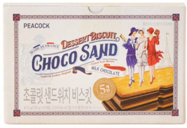 피코크 초콜릿 샌드위치, 135g, 1개