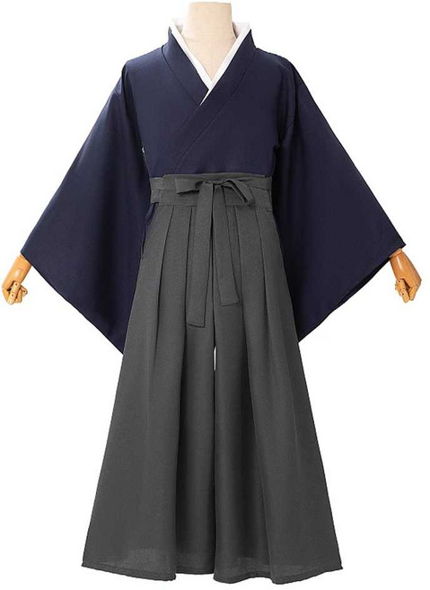 남성 기모노 일본 의상 바람의 검심 켄신 유카타 가디건 전통 코스프레, 1개, 7. L / 블루 C의상 세트 / 버선 증정