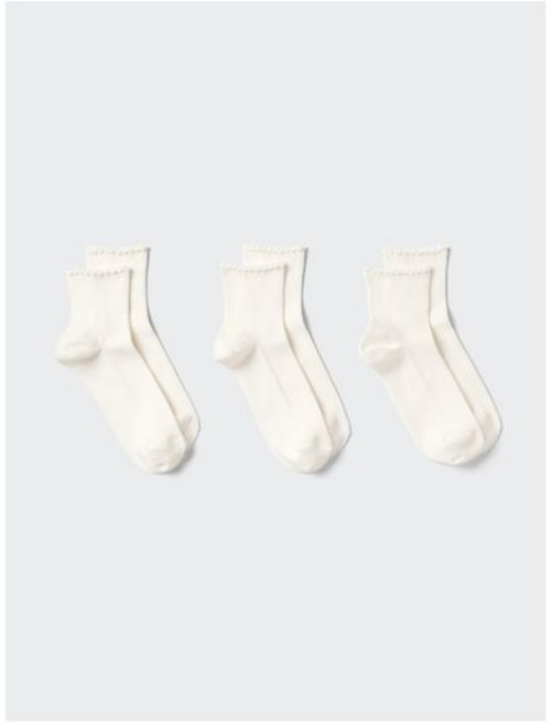 유니클로 삭스 3P 크루멜로우 no.1772113