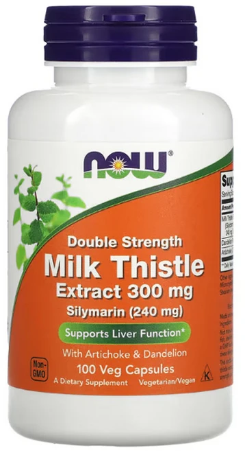 NOW Foods 나우푸드 밀크씨슬 추출물 더블 스트랭스 300 mg 100 베지캡슐, 100캡슐, 1개, 100정 - 쿠팡