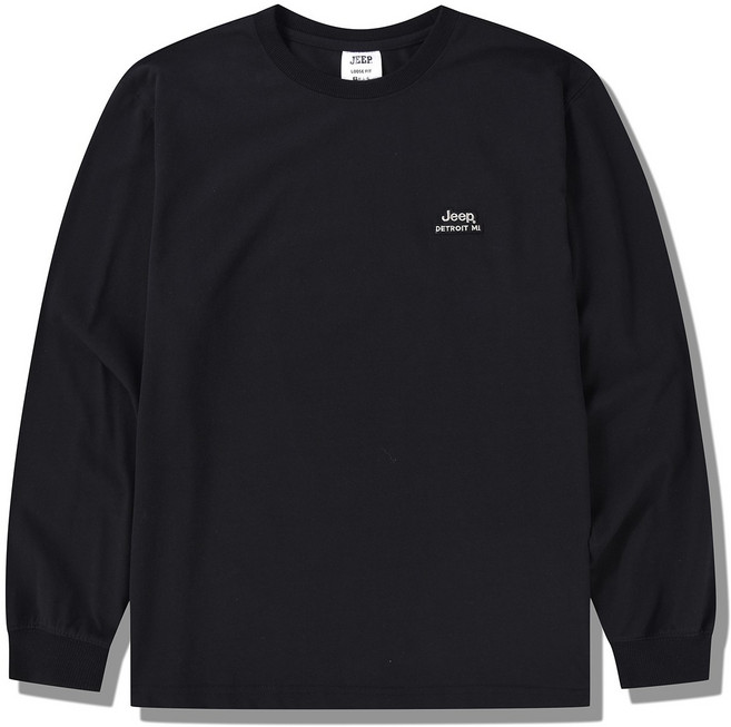 Jeep 남녀공용 루즈핏 디트로이트 자수 와펜 긴팔티 긴팔티셔츠 맨투맨 쭉티