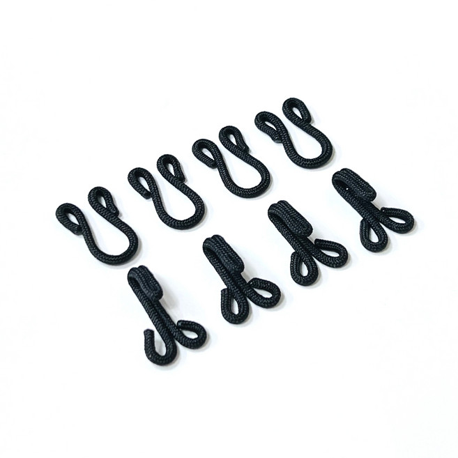 싸개 걸고리 국산 의류걸고리 1쌍, 4개, 검정