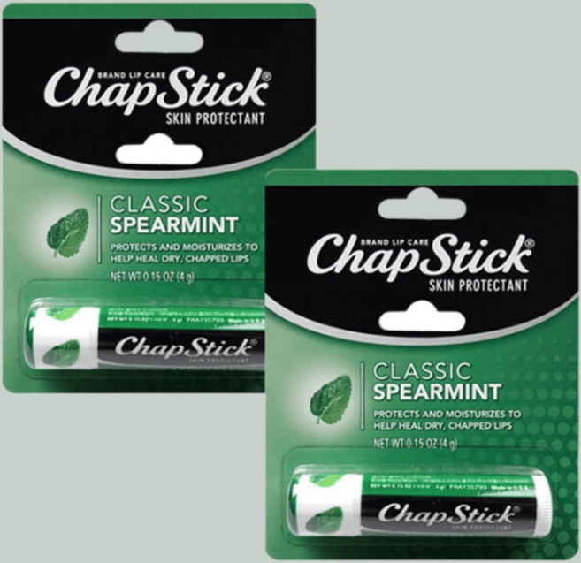 챕스틱 립밤 클래식 스피아민트 남녀 공용 건조한 입술 촉촉, 4g, 2개