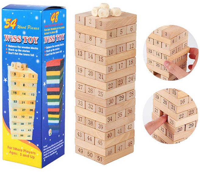 나무쌓기 러브 나무쌓기 보드게임 W082, 단품, 1개