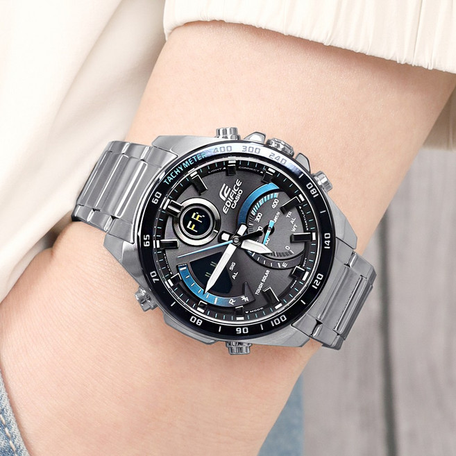 카시오 에디피스 태양충전 블루투스 남자 메탈 손목시계