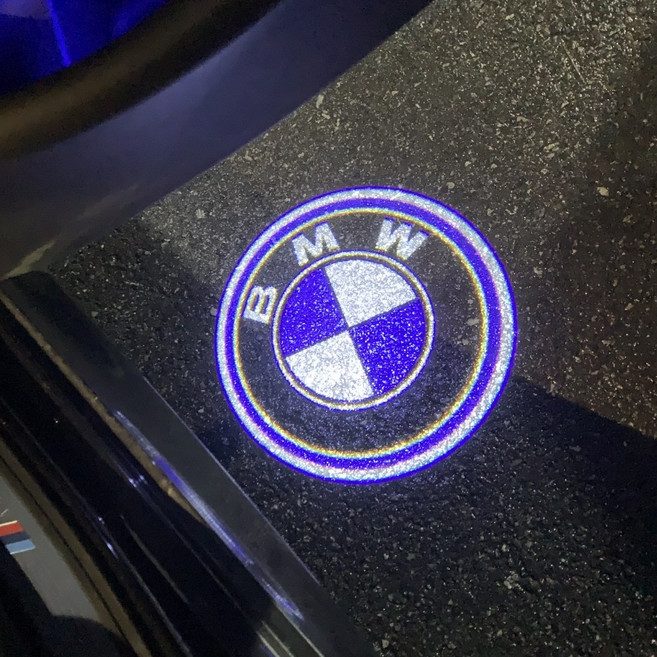 무변색 4K 도어램프 BMW MINI 유리렌즈 악세사리 용품, 2) BMW M 로고, 1개