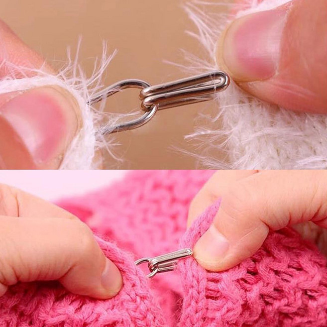 미즈코스 후크 버클 단추 똑딱이 허리 조절 요술 줄이기 늘이기 바지 치마 셀프 수선, 3개, 실버