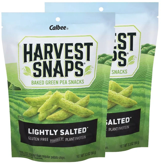 하비스트 스냅스 라이틀리솔티드 그린피 스낵 Harvest Snaps Green Pea Snack Lightly Salted, 1개, 188g - 쿠팡