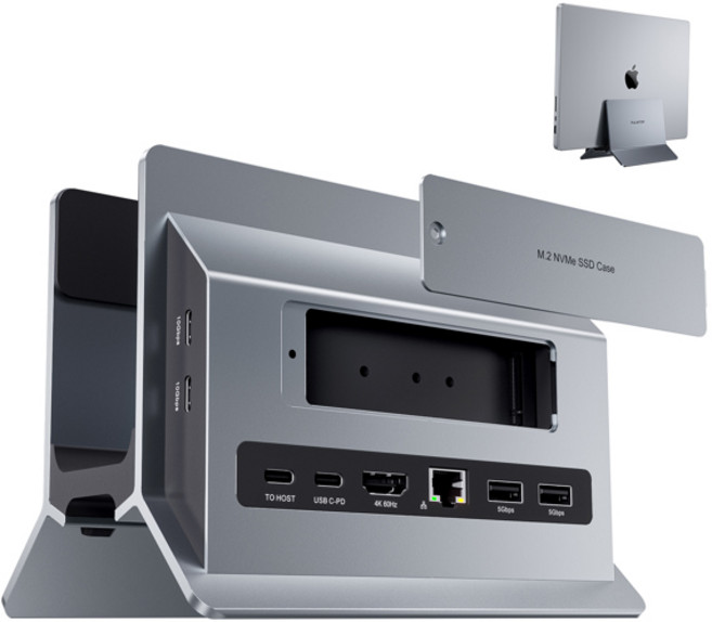 MacBook 도킹 스테이션 MacBookWindows 노트북과 호환되는 M.2 NVMe 케이스가 포함된 Mac mini용 수직 노트북 도킹 스테이션