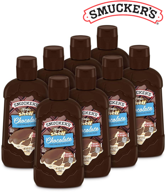 스머커즈 매직 쉘 초콜릿 소스 토핑 206g, 8개