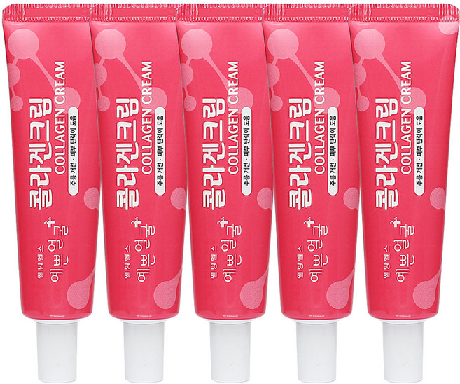웰빙헬스 예쁜얼굴 콜라겐 크림, 5개, 25ml