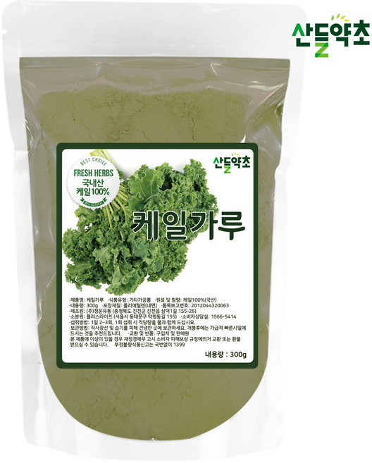 산들약초 케일가루 분말 300g 국산, 1개