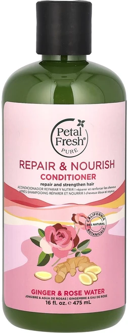 페탈 프레쉬 퓨어 리페어 & 너리쉬 컨디셔너 진저 & 로즈 워터 475ml (16 fl oz) PFH-72463 - 쿠팡