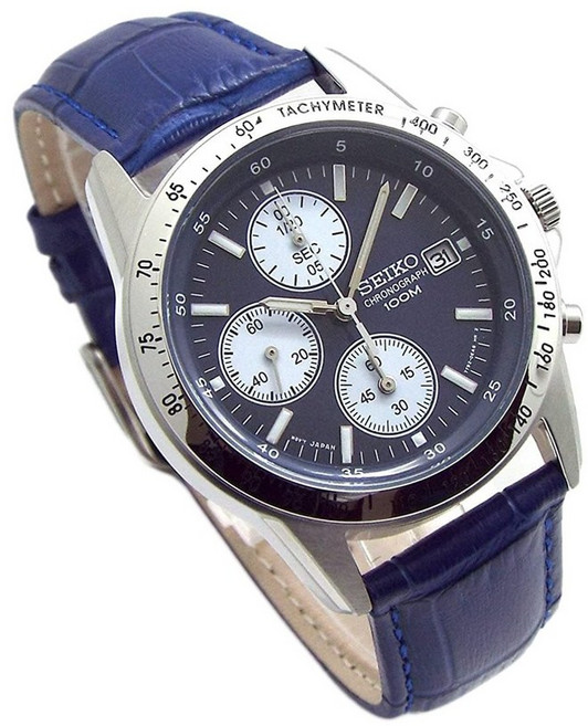 세이코 남성 가죽 손목시계 메탈여분 포함 세트 SND365P1