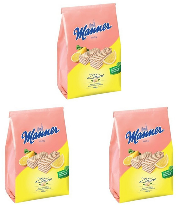 manner 마너 오스트리아 웨하스 레몬 400g 3개