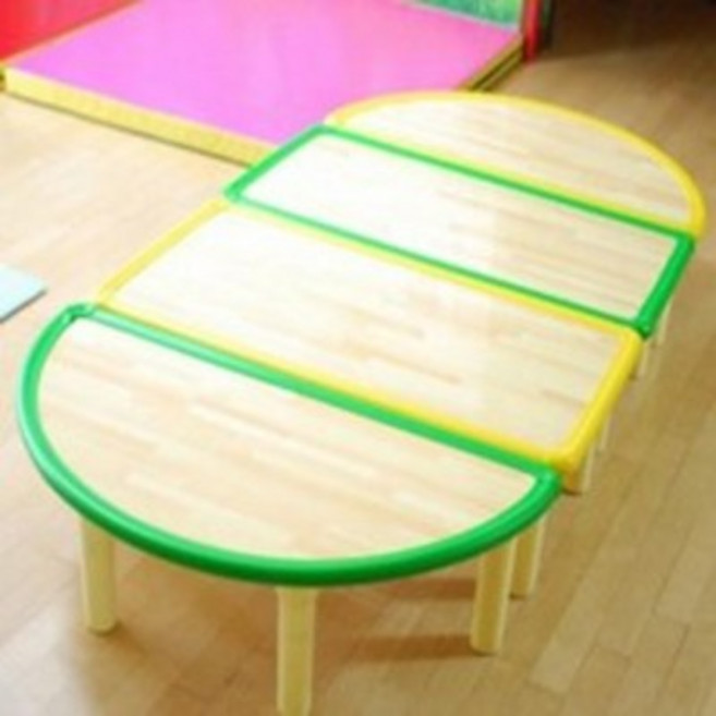 반원 책상 모서리보호대 테이블모서리보호대 안전쿠션, 옐로우, 1개