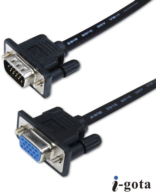 CX VGA(3 6) 公 母 延長線 扁線 1.8米, 1個, 本體x1
