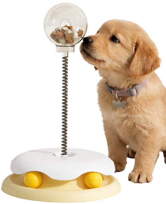 로로포우 강아지 샌드백 간식 장난감, 1개, 노랑