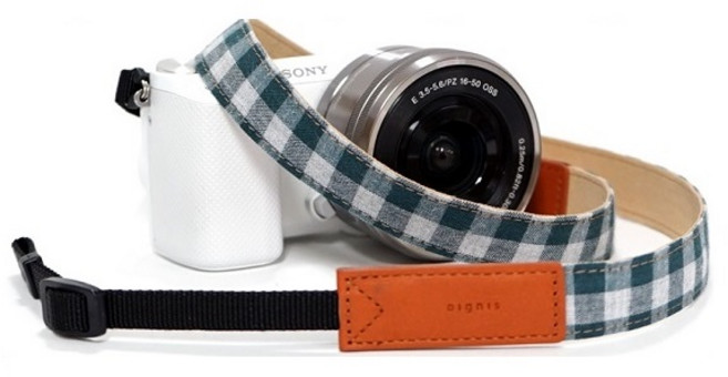디그니스 LIGO 카메라스트랩 다크그린-체스체크, 1개