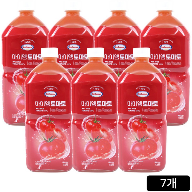 [100% NFC 착즙] 보넬드 아이엠 토마토 주스 즙 1L 7개