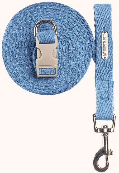 슈퍼펫 강아지 멀티 리드줄 2.5M 핸드프리 산책줄 순면100%, 블루, 1개