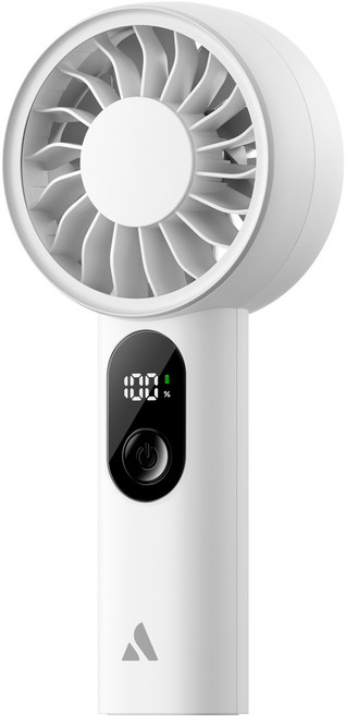 Aecooly 급속 냉각 휴대용 선풍기 저소음 미니 손선풍기, 화이트, PE01
