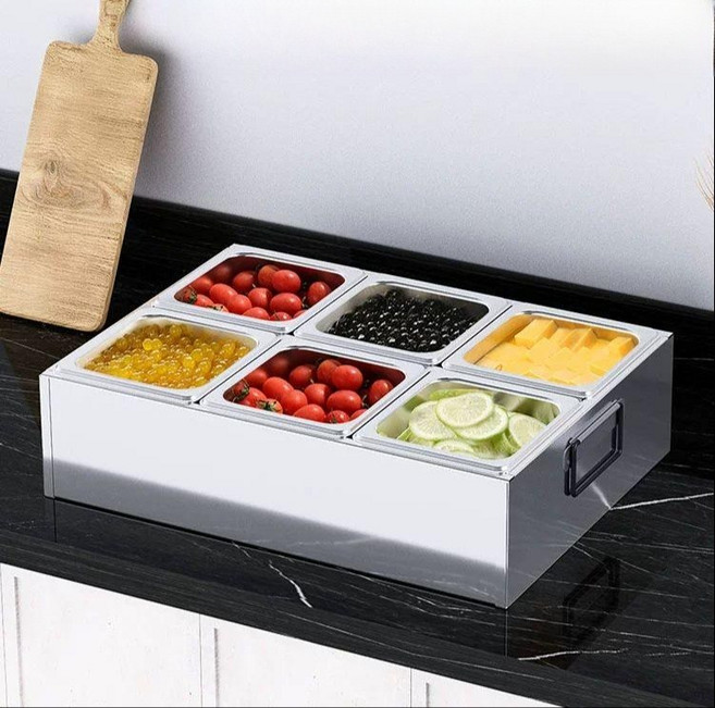 미니 반찬냉장고 토핑냉장고 소형 신선유지 이열 냉장 뷔페 밧드, 개방형 뚜껑