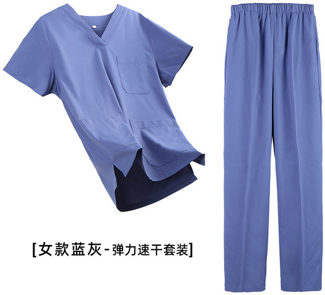 速乾洗手衣女短袖四面彈力手術衣刷手服手術室工作服男口腔醫生服