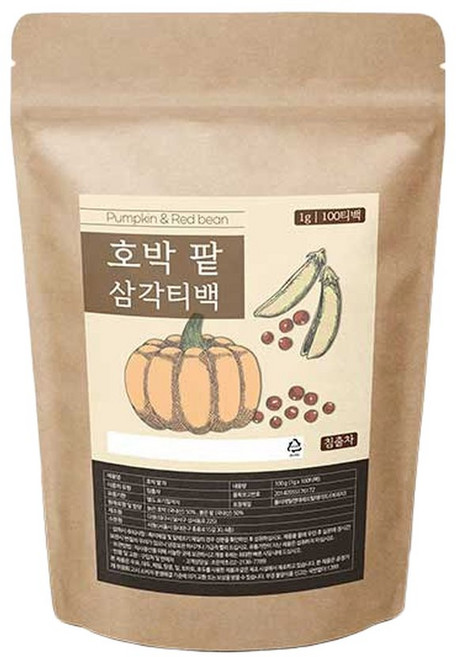 윤씨감성 국산 진한 늙은호박 호박팥차 티백1g 100개입 1개, 1g