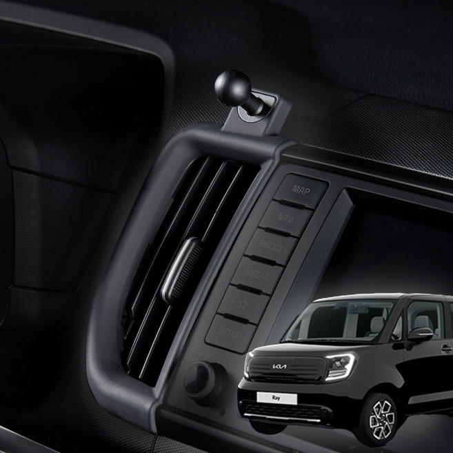 메이튼 레이 차량용 내비게이션 상단부 핸드폰 거치대, 블랙, 1개